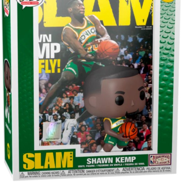 Funko Pop Magazine Covers Shawn Kemp New Slam NBA Basketball Seattle Supersonics - Picture 2 of 3